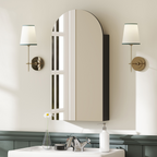 Bathroom Mirror Cabinet with Adjustable Glass Shelves