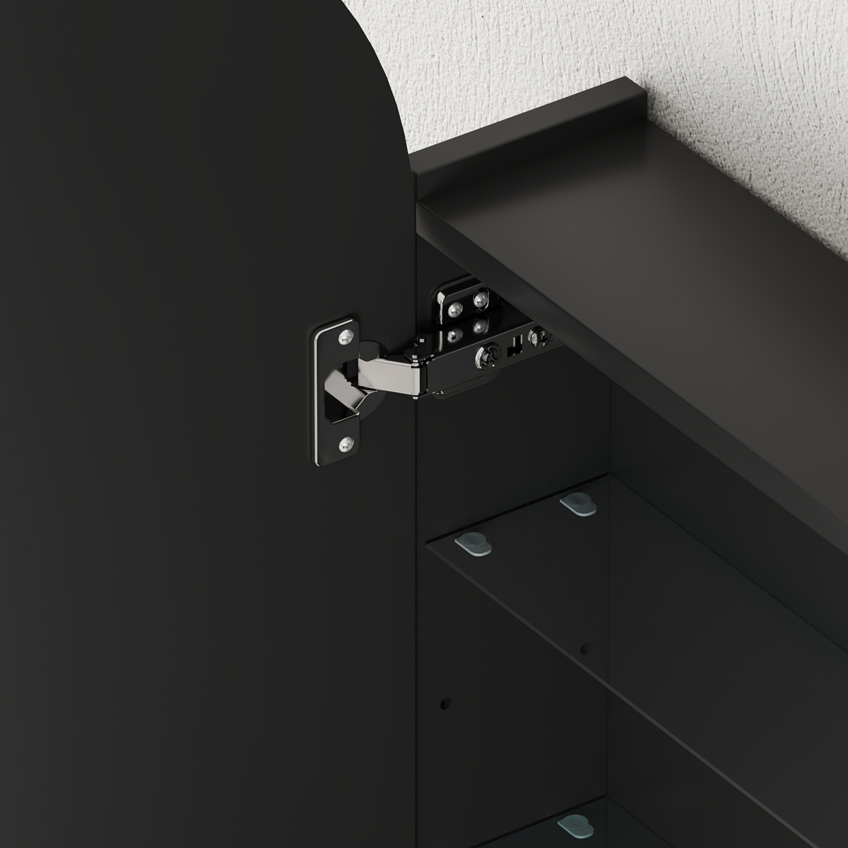 Bathroom Mirror Cabinet with Adjustable Glass Shelves