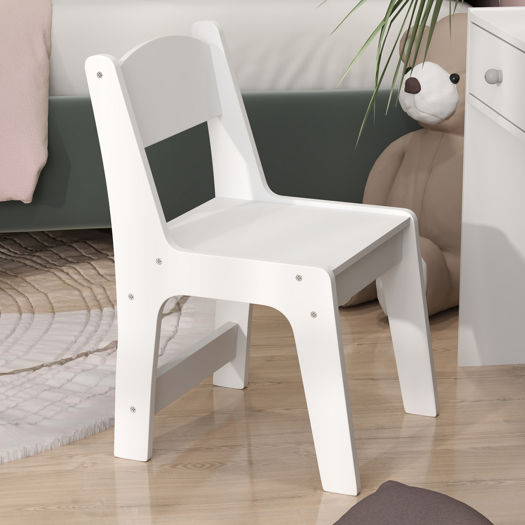 Kids Dressing Table Set with Stool, Mirror and Drawers