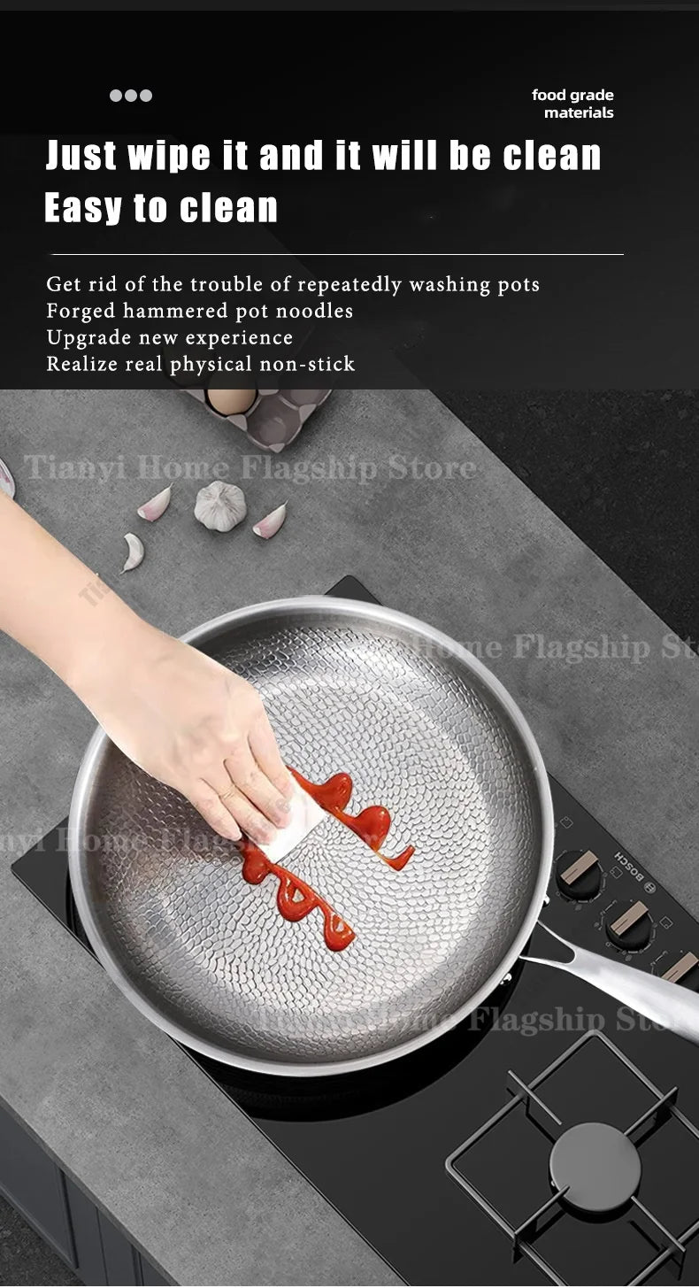 Titanium Coated Stainless Steel Skillet