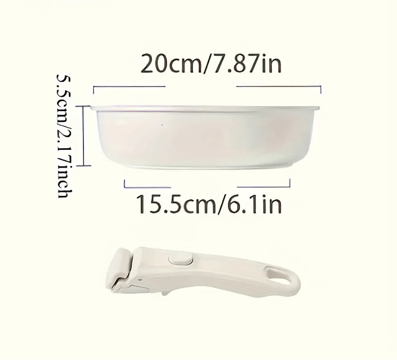 Non-Stick Frying Pan with Detachable Handle Available in : 20cm, 26cm sizes 20cm Two-piece Set