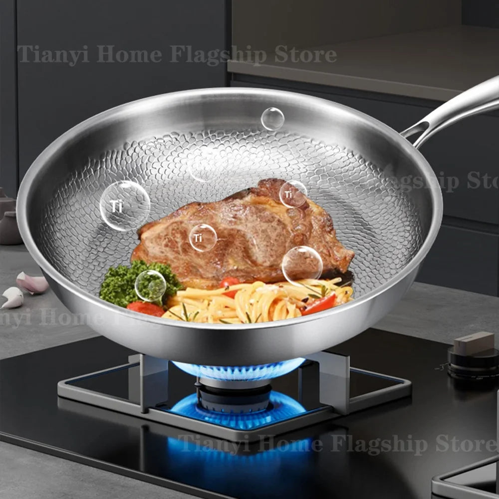 Titanium Coated Stainless Steel Skillet