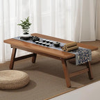 Japanese Style Folding Low Coffee Table | Tatami Floor Desk | Wood & Metal