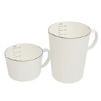 White Enamel Measuring & Milk Cup | Gas & Induction Safe | 500ml & 1000ml