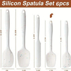 6-Piece Silicone Spatula Set – Food-Grade, Heat Resistant , Non-Scratch, Dishwasher Safe, Great for Baking, Cooking, and Everyday Kitchen Use