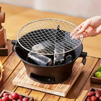 Portable Cast Iron Charcoal Stove – Suitable for Outdoor BBQ, Camping & Tabletop Cooking with Removable Grate