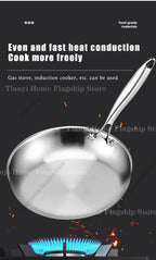 Titanium Coated Stainless Steel Skillet