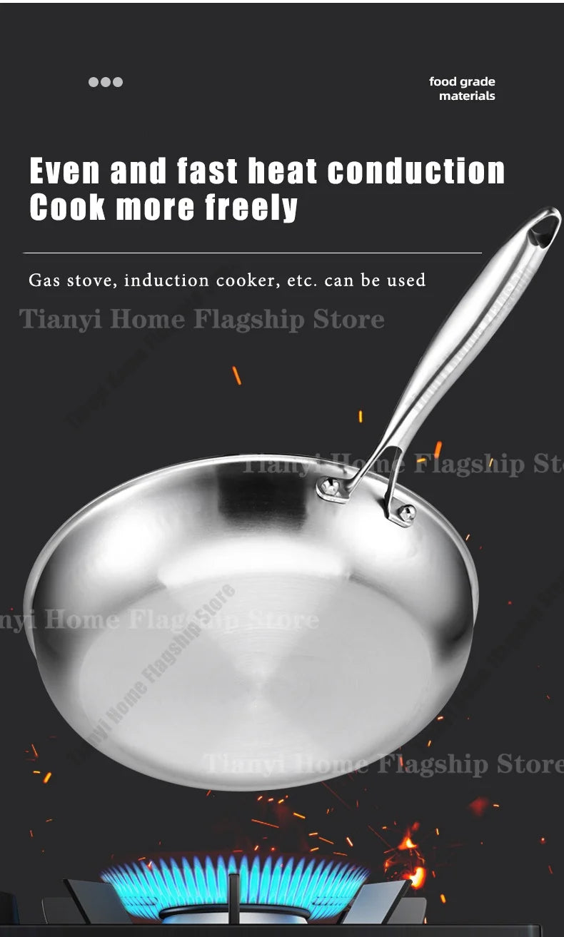 Titanium Coated Stainless Steel Skillet