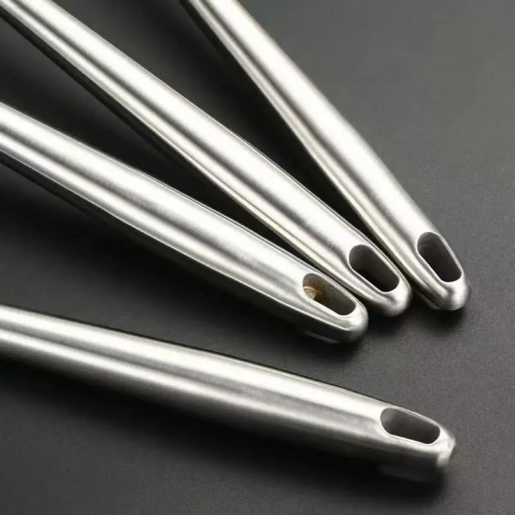 Stainless Steel Kitchen Utensils Set – Includes Slotted Turner, Ladle, Wok Spatula & Skimmer, Heat-Resistant for everyday cooking convenience.