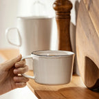 White Enamel Measuring & Milk Cup | Gas & Induction Safe | 500ml & 1000ml