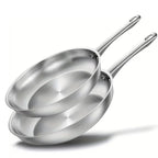 Tri-Ply Stainless Steel Frying Pan 8 Inch 10 Inch Induction Cooking Pan Skillet Fast Heating Chef's Pan Skillet Oven Safe