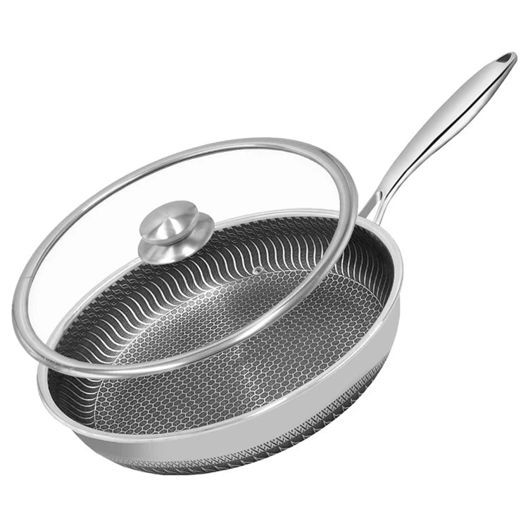 316 Stainless Steel Skillet with Glass Lid