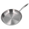28cm Stainless Steel Frying Pan with Ergonomic Handle – 304 Stainless Steel, Uncoated, 3-Layer Base, Great for Searing, Frying, and Everyday Cooking 28cm United Kingdom