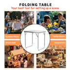 Adjustable Height Folding Table | Aluminium & MDF | 9 Size Options | Indoor & Outdoor