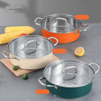 28cm Stainless Steel Stew Pot with Glass Lid – Induction Compatible, Suitable for Gas & Induction, Great for Soups, Stews, and Everyday Cooking