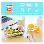 Borosilicate Glass Food Storage Containers with Snap-Lock Lids – BPA-Free, Microwave & Dishwasher Safe, Stackable, Available in 2, 4 & 6-Pack