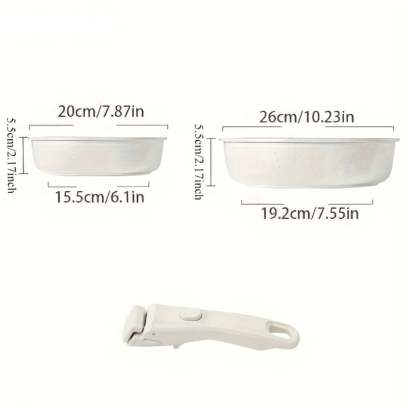 Non-Stick Frying Pan with Detachable Handle Available in : 20cm, 26cm sizes