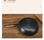 Handmade Uncoated Cast Iron Skillet 28cm