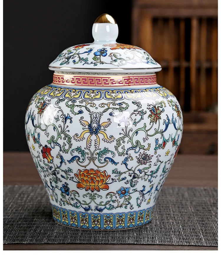 Ceramic Storage Pot & Tea Jar with Lid | Large Capacity | 5 Designs