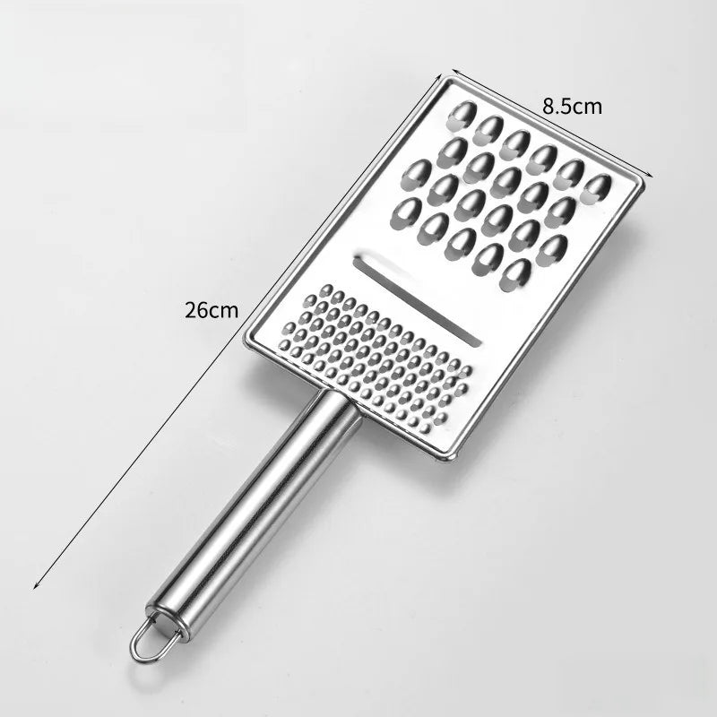 Stainless Steel Kitchen Grater, Zester & Peeler – Available in Different Sizes and Shapes Stainless Steel Multipurpose Grater – Coarse-Slicing &amp; Fine Zesting
