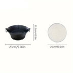 Portable Cast Iron Charcoal Stove – Suitable for Outdoor BBQ, Camping & Tabletop Cooking with Removable Grate 1 Set