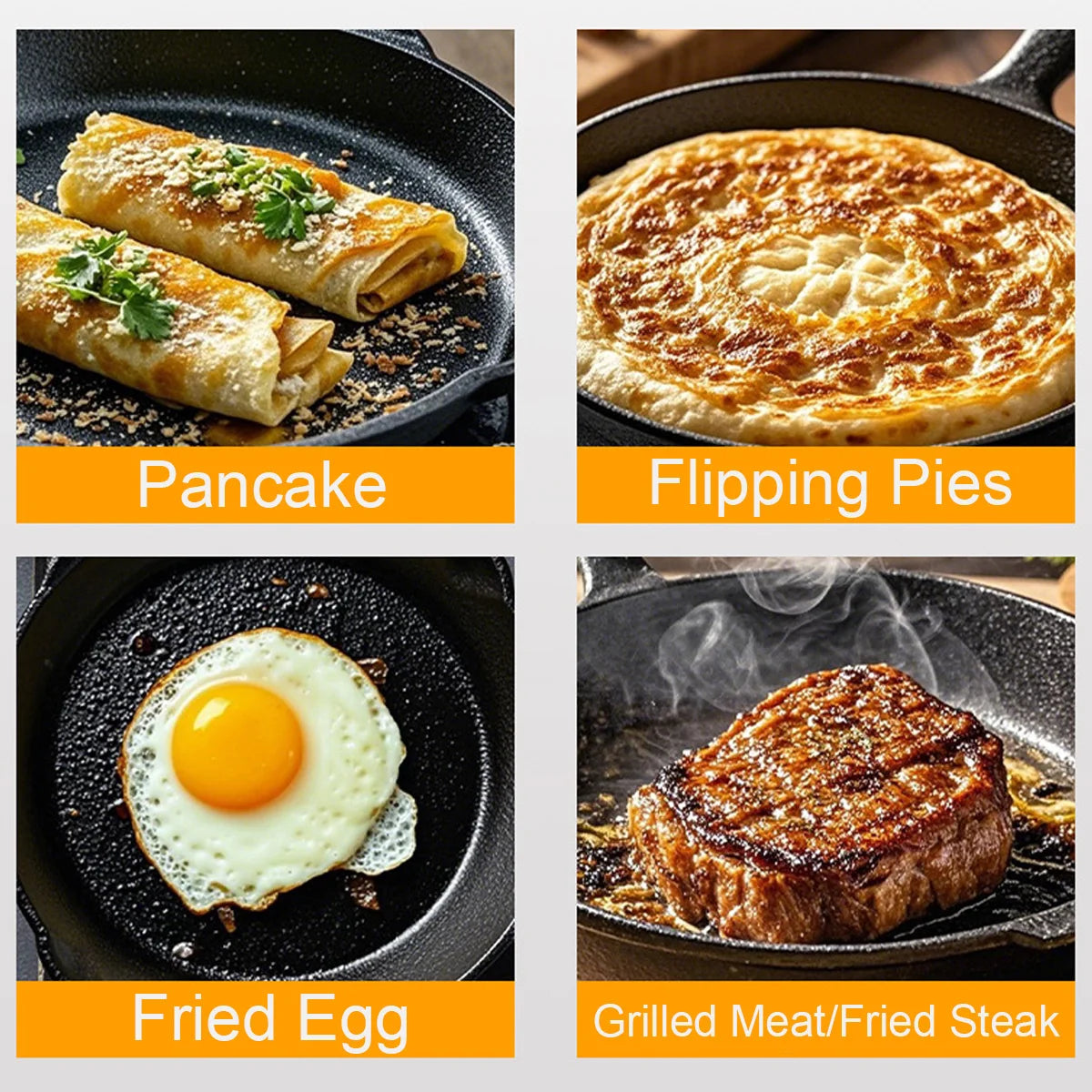 Cast Iron Pan Set – 3 Piece Non-Stick