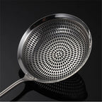 304 Stainless Steel Fine Mesh Kitchen Skimmer Strainer with Non-Slip Anti-Scald Wooden Handle, Great for Deep Frying, Noodles, Dumplings, Pasta & Vegetables, Oil Filtering & Draining, Available in 14cm, 16cm & 19cm Sizes