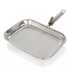 Perforated Stainless Steel Grill Basket with Detachable Handle – Rectangular BBQ Tray for Grilling Vegetables, Fish, and Meat, Ideal for Outdoor Cooking, Food-Grade Stainless Steel, Anti-Rust, Multi-Use, Easy Cleaning Grill Basket
