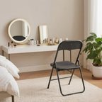 PU Leather Folding Chair with Padded Seat & Metal Frame | 2 Colours