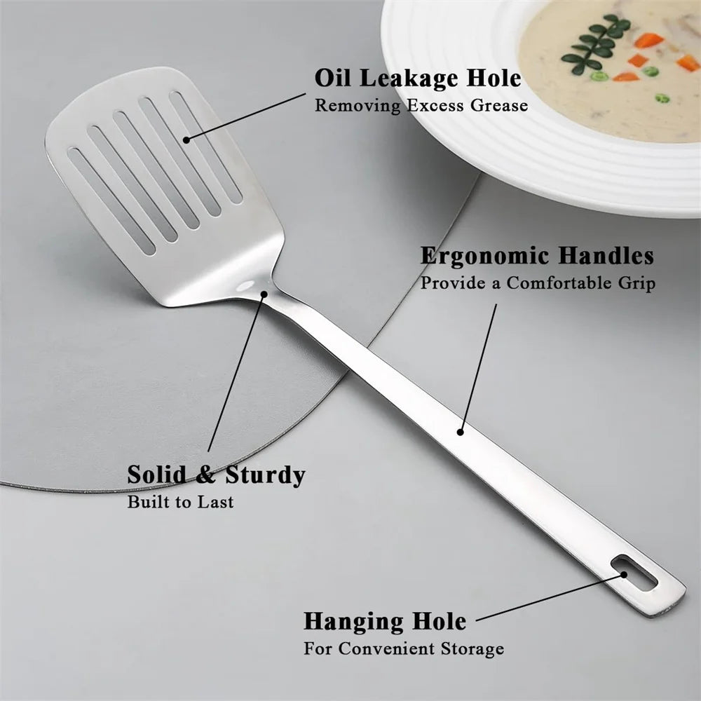 2-Pack Stainless Steel Spatula Set