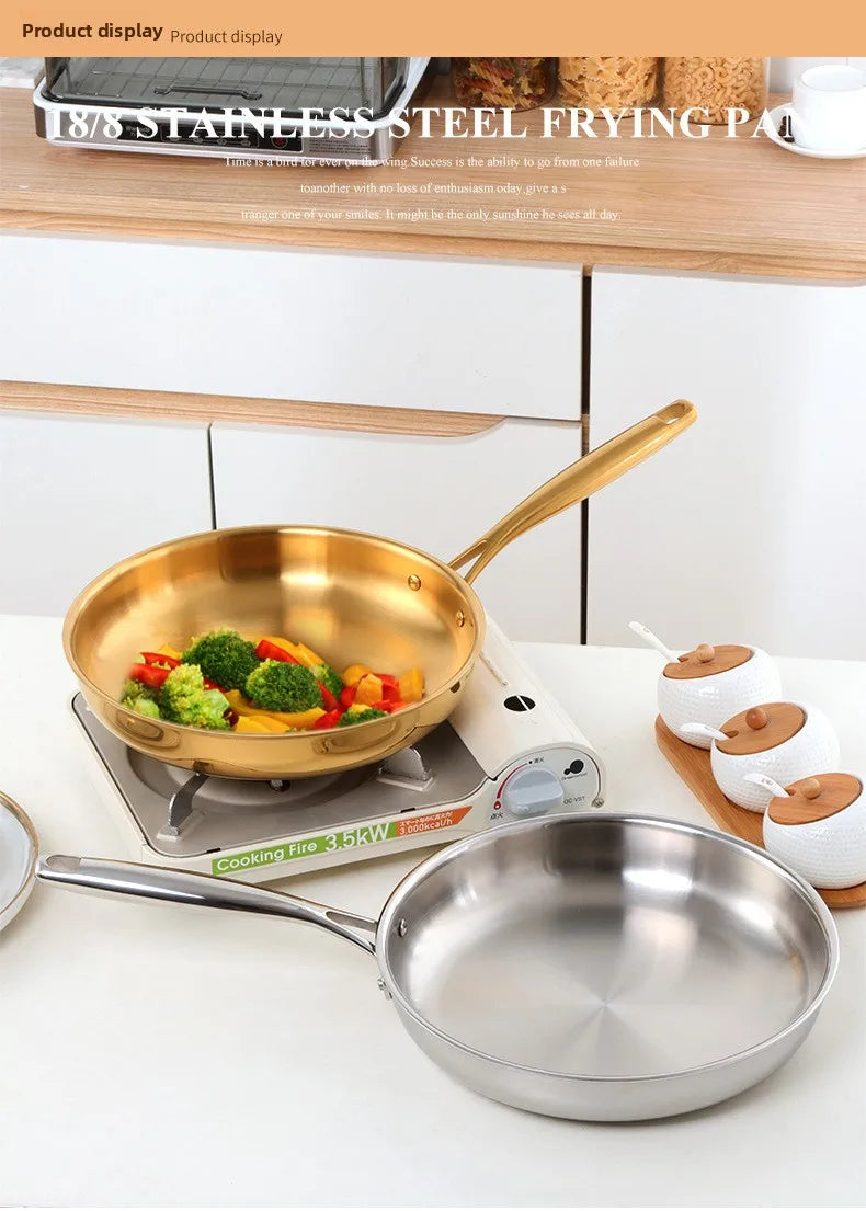 304 Stainless Steel Skillet 28cm