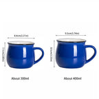 Nordic Ceramic Coffee Mug & Tea Cup – Solid Colour, Vintage Style, Available in 300ml & 400ml, Multiple Colours