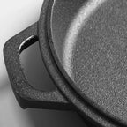 Heavy-Duty 2-in-1 Cast Iron Combo – Pre-Seasoned 10-Inch Dutch Oven (3 Quart Capacity) with Reversible Frying Pan Lid, Multi-Purpose Cookware for Bread, Roasting & Everyday Cooking