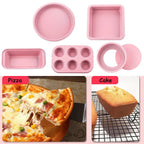 Pink Non-Stick Carbon Steel Baking Pan, Mold & Baking Tray – Available in 5 Different Shapes & Sizes – Heat-Resistant with Rust-Resistant