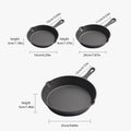 Cast Iron Pan Set – 3 Piece Non-Stick