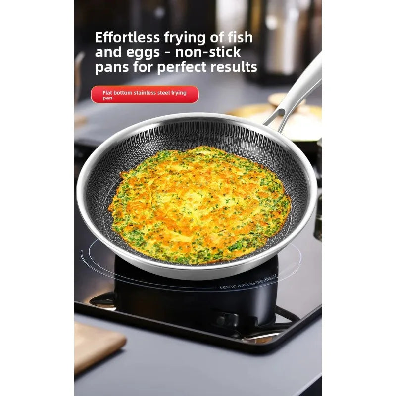 304 Stainless Steel Honeycomb Skillet