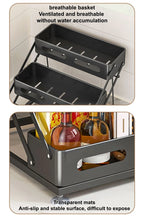 3-Tier Height-Adjustable Pull-Out Kitchen Spice Rack – Countertop Storage Organiser for Spice Bottles, Oils & Jars, Foldable & Rust-Resistant, Available in Black & White