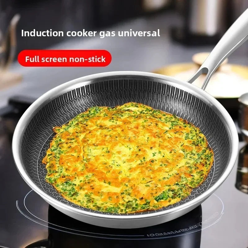304 Stainless Steel Honeycomb Skillet