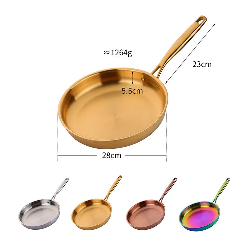 304 Stainless Steel Skillet 28cm