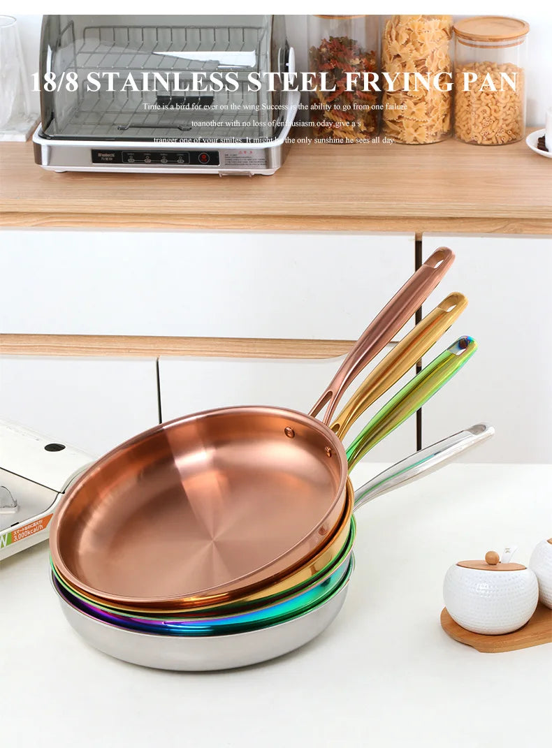 304 Stainless Steel Skillet 28cm