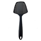 Multi-Purpose Anti-Slip Kitchen Scoop Strainer/Colander – Large Perforated Food Scoop for Draining, Scooping, Filtering Soup, Pasta & Vegetables, with Hanging Hole for Easy Storage, Available in Black, Yellow & Red