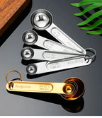 Gold Stainless Steel Measuring Cups & Spoons Set