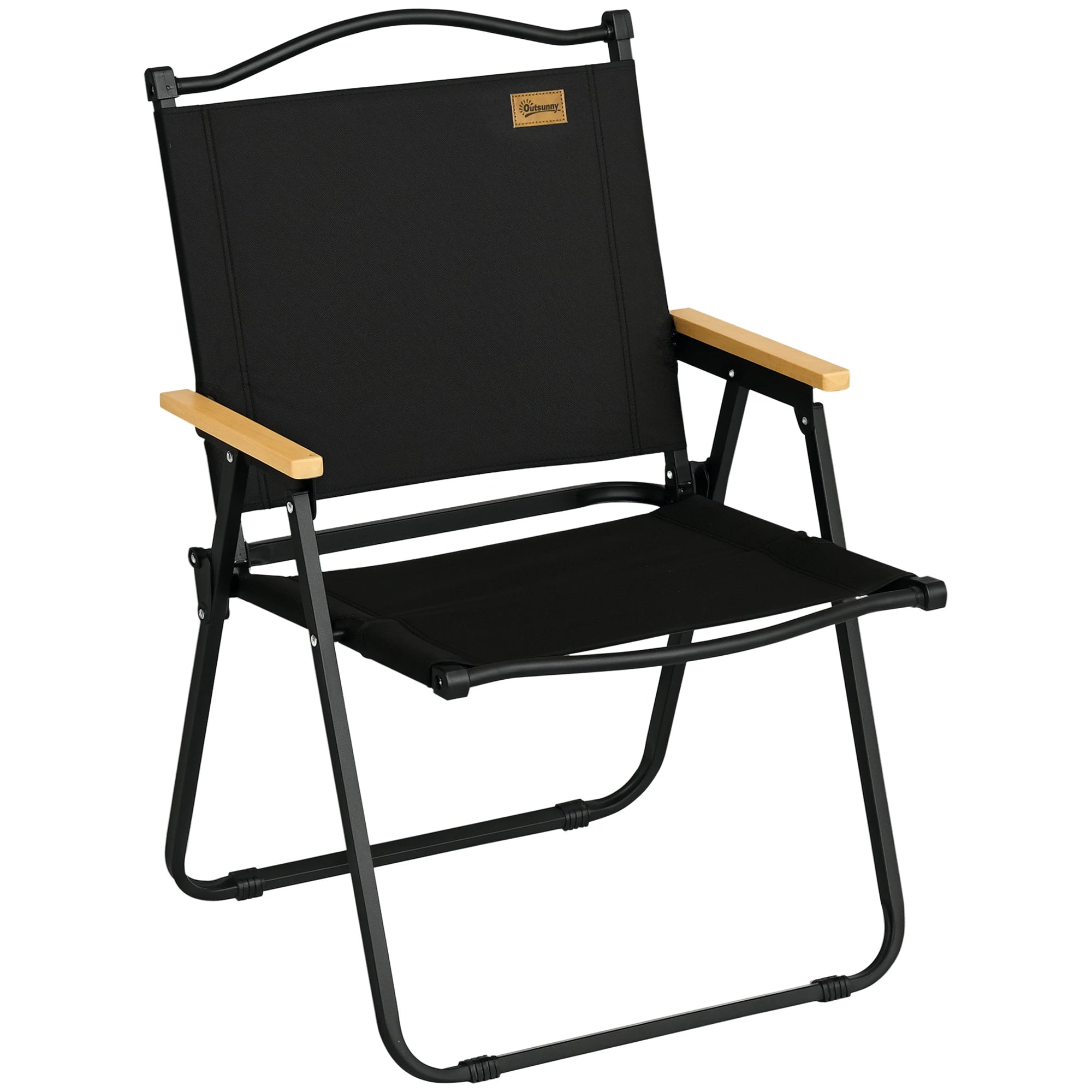 Oxford Fabric Folding Camping Chair | Lightweight & Portable | 2 Colours black UNITED KINGDOM
