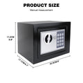 4.6L Electonic Safe Box with Keypad and 2 Keys, Wall Mounted Safe with Prodrilled Holes, Security Safe Box for Home Hotel Use black