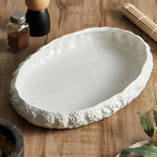 Ceramic Fish Plate with Rock Texture | Scratch Resistant | 3 Sizes
