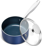 Ceramic Nonstick Saucepan with Lid – Pressed Aluminium, 2-Layer Ceramic Coating, Induction Compatible, Ideal for Soups, Sauces, and Everyday Cooking