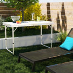 Adjustable Height Folding Table | Aluminium & MDF | 9 Size Options | Indoor & Outdoor