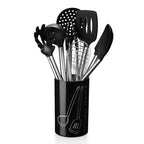 9-Piece Silicone Kitchen Utensils Set with Kitchen Utensils Storage Holder – Non-Scratch, Heat Resistant & Dishwasher Safe Set 9-Piece Silicone Kitchen Utensils Set with Kitchen Utensils