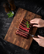 Teak Wood End Grain Cutting Board with Hidden Handles – Rectangular | 34cm & 42cm