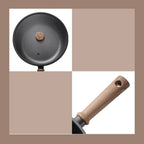 28cm Titanium Nonstick Deep Frying Pan With Glass Lid For Induction Electric Gas Stoves Eco Friendly Cookware